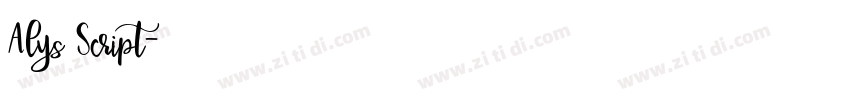 Alys Script字体转换